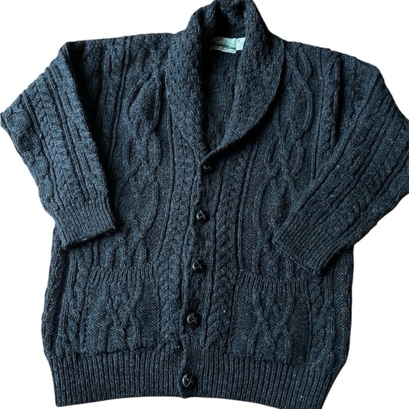 Men´s Black Cable Knit Sweater